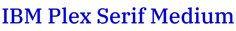 IBM Plex Serif Medium font